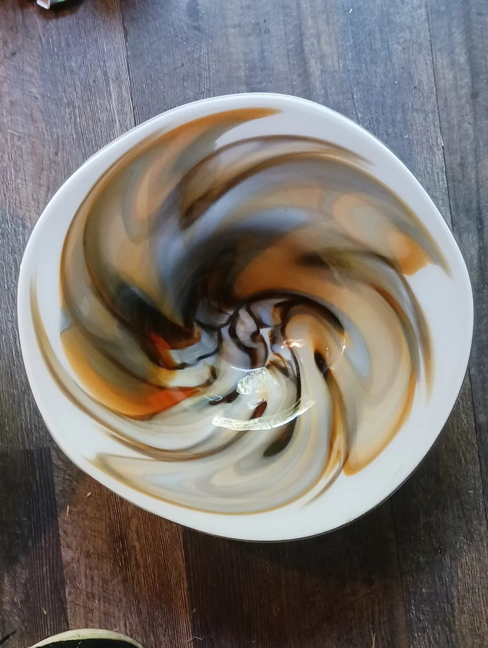 Stunning Monster Big Brown Mystery Swirl Centerpiece Bowls 19.75 Anocha